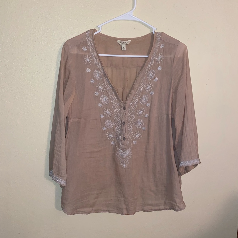 Tan blouse